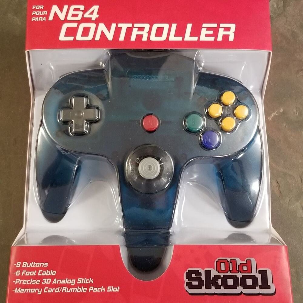 N64 Controller Gamepad - Ice Blue / Turquoise (NEW) - Nintendo64 - Funtastic